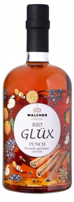fles GLÜX bio- punch met gin 